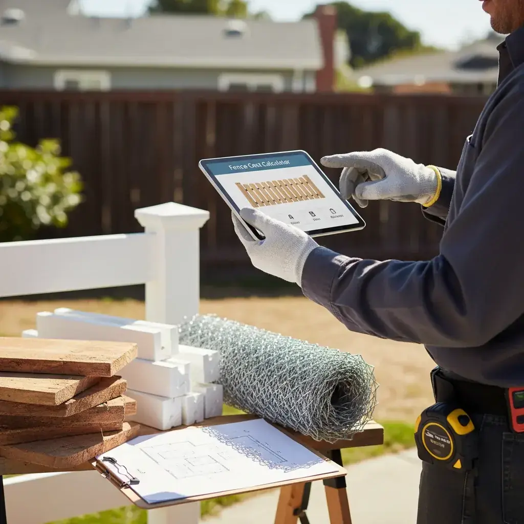 Fence cost per linear foot by material type in San Diego