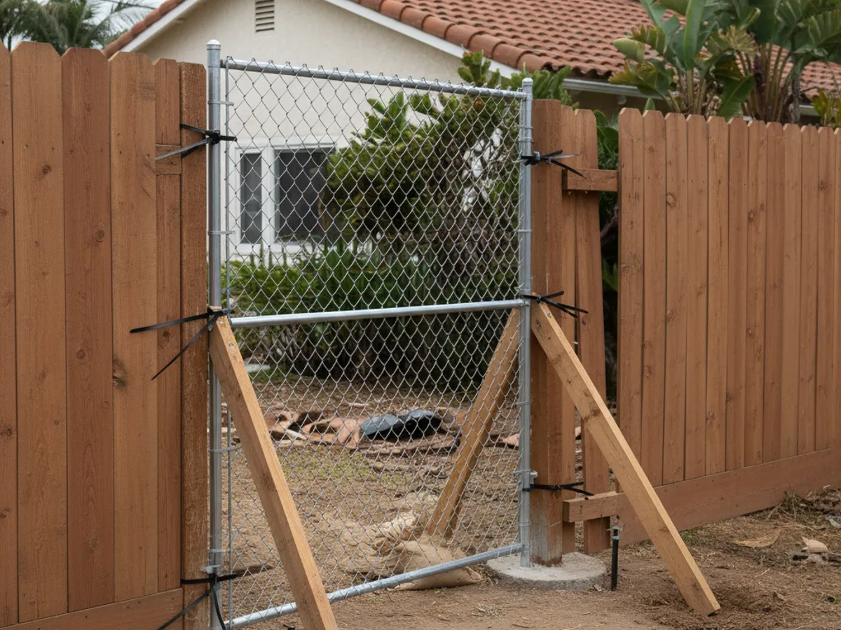 Emergency Repair detail work by a licensed fence contractor in Boulevard, CA