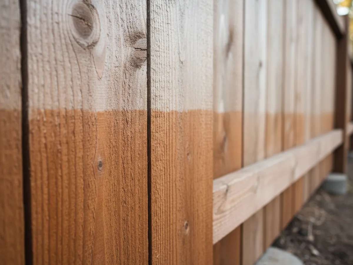 Staining detail work by a licensed fence contractor in Boulevard, CA